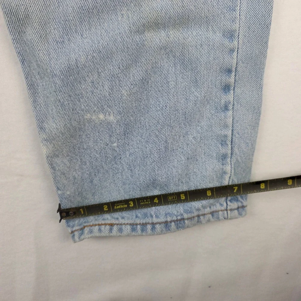 Vintage Levis 505 Regular Fit Straight Leg Light Wash Jeans Orange Tab 36x34